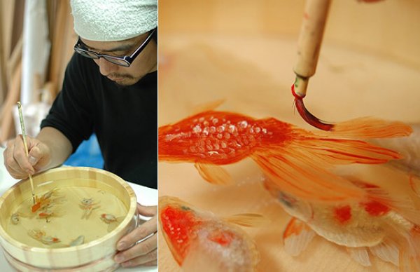Hành trình nghiên cứu kĩ thuật vẽ tranh cá vàng 3D của nghệ nhân Nhật Bản