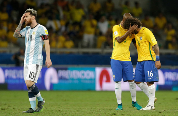 Messi không thay đổi được số phận Argentina trong khi Brazil quá mạnh trong lối chơi tập thể. Ảnh: Reuters