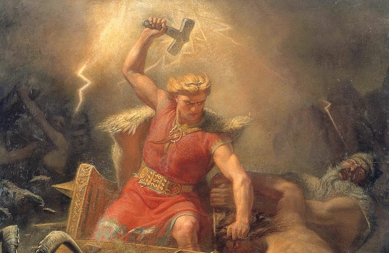 Thần Thor và chiếc búa Mjollnir. (Ảnh: Internet)