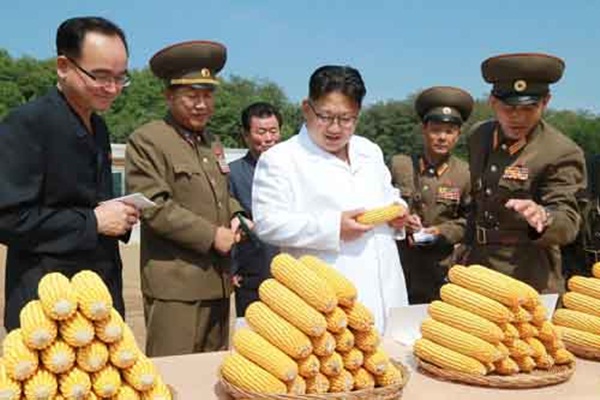 Ông Kim Jong-un trong chuyến thăm đến khu trang trại.