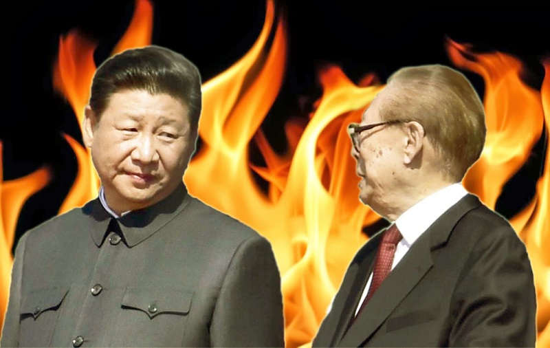 Cuộc chiến trong Bộ Chính trị Trung Quốc chính là sự đối đầu giữa phe cánh ông Tập Cận Bình và phe cánh ông Giang Trạch Dân. (Ảnh: Internet)