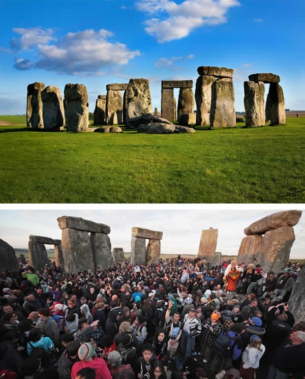 Thách bạn chụp được một bức ảnh những tảng đá Stonehenge trơ trọi một mình đấy. (Ảnh: 9GAG).