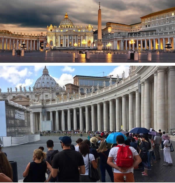 Tòa thánh Peter ở Vatican có thật sự ảo diệu như ảnh chụp? (Ảnh: 9GAG).