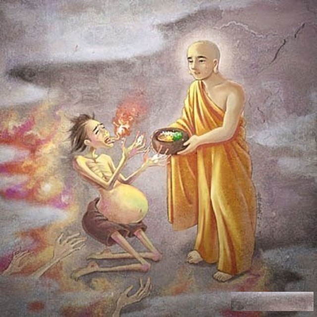 Buddha-and-hungry-ghosts-Ariyamagga