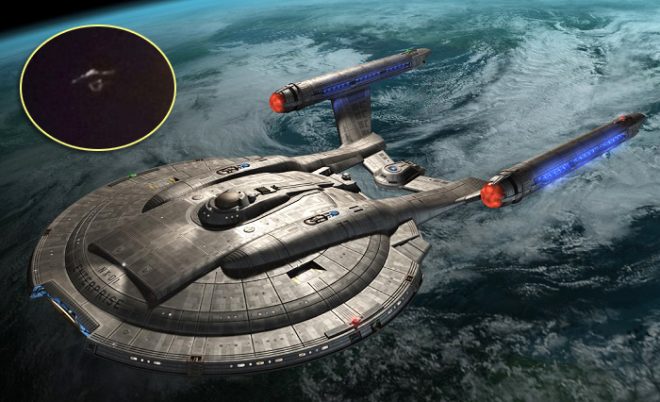 Phát hiện UFO giống tàu vũ trụ Star Trek bay trên bầu trời Canada?.1