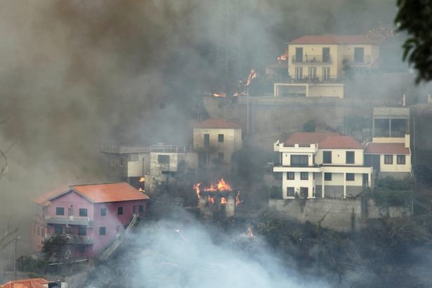 Tại miền bắc Bồ Đào Nha, 7 đám cháy đã vượt ngoài tầm kiểm soát. (Ảnh: REUTERS)