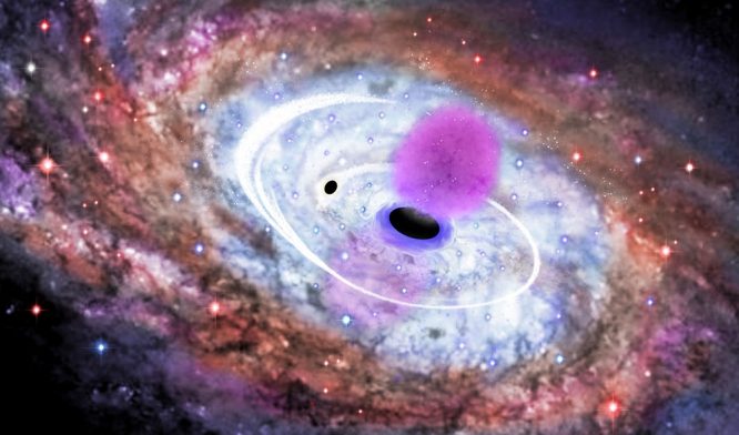 Phát hiện siêu hố đen đang "gặm nhấm" thiên hà từ bên trong - H2