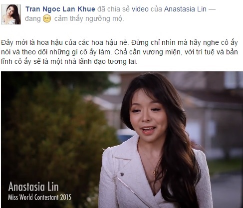Lan Khuê: Anastasia Lin mới là hoa hậu của các hoa hậu - h3