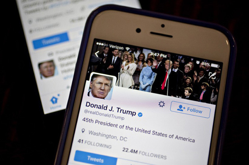 Tổng thống Trump vốn vẫn luôn là người tạo sóng dư luận với nhiều tuyên bố trên mạng xã hội là Twitter. (Ảnh: Getty Images)