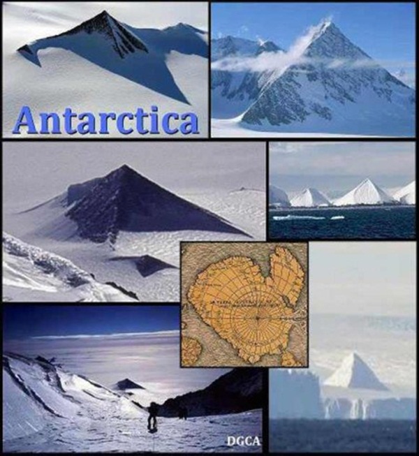 Những núi băng Nam Cực đáng nghi ngờ là kim tự tháp.