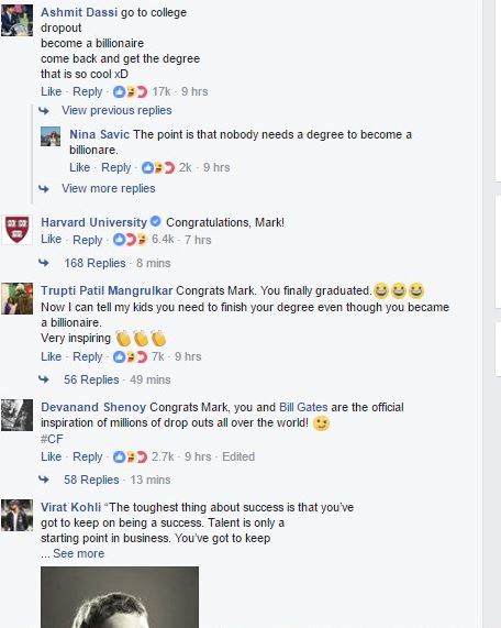 Ông chủ Facebook nhận bằng tốt nghiệp Harvard sau 13 năm bỏ học - H2