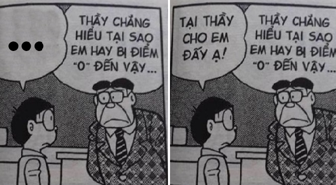 Giải oan cho những bài kiểm tra điểm 0 của Nobita