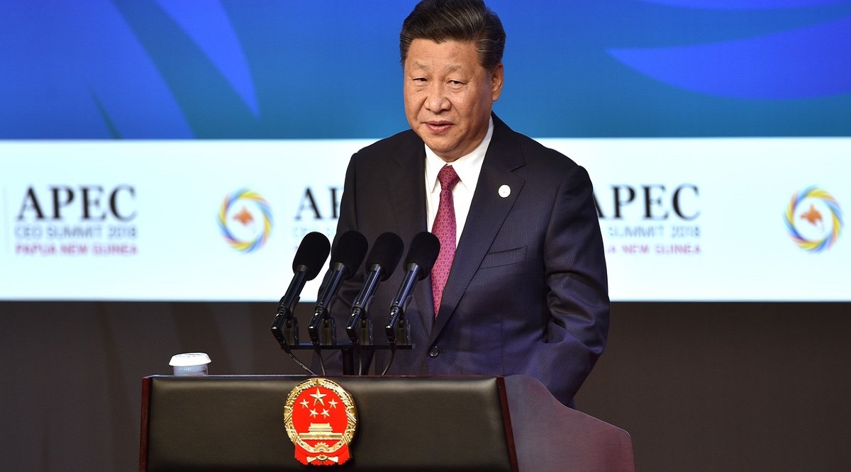 Chủ tịch Trung Quốc Tập Cận Bình tại APEC CEO Summit 2018. (Ảnh qua Reuters)