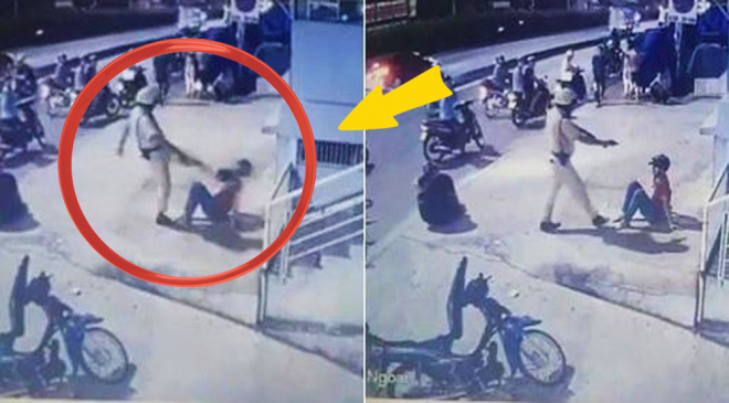 Sài Gòn: Chạy xe ngược chiều, 2 thanh niên bị CSGT đá vào mặt.1