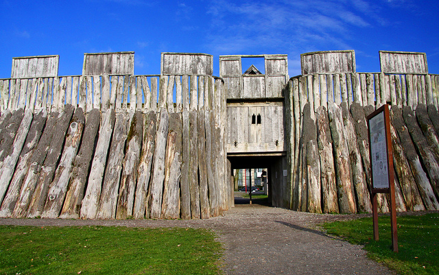 Pháo đài tròn thời Viking hay còn gọi là trelleborg. (Ảnh qua flickr.com)