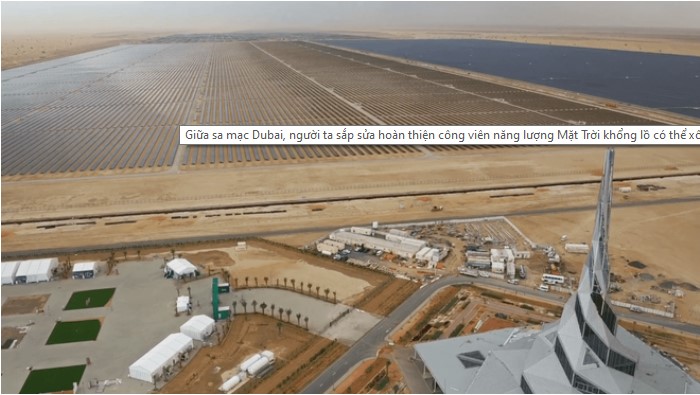 Giữa sa mạc Dubai, công viên năng lượng Mặt Trời có thể xô đổ mọi kỷ lục sắp hoàn thiện a1