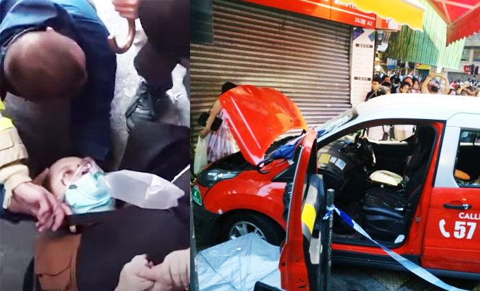 Ngày 6/10, một tài xế taxi họ Trịnh đột nhiên lái xe quẹo về bên trái và đâm vào nhóm người diễu hành, một cô gái 23 tuổi đã bị gãy 2 chân. 