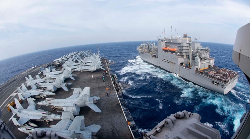 Tàu sân bay USS Ronald Reagan. (Ảnh qua RFA)