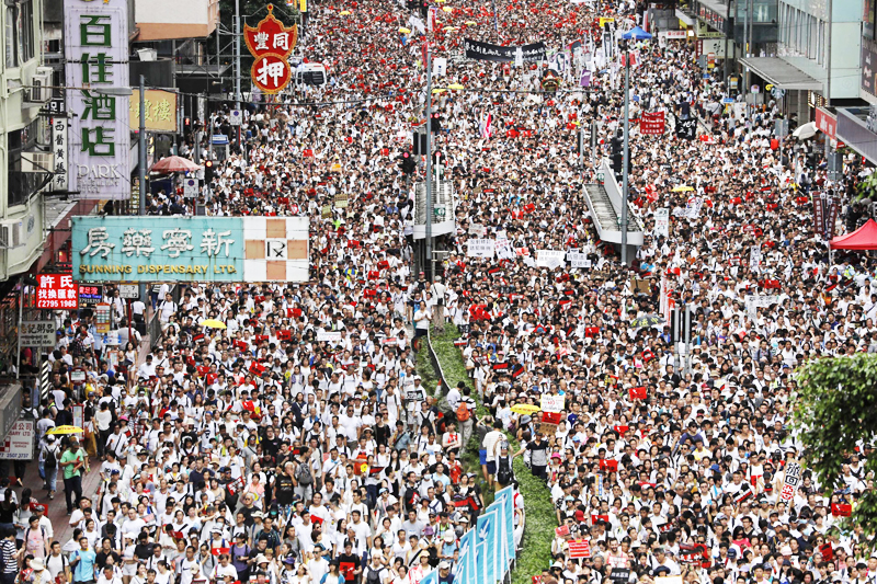 Hàng triệu người Hồng Kông đã xuống đường biểu tình phản đối dự luật dẫn độ hồi tháng 6.