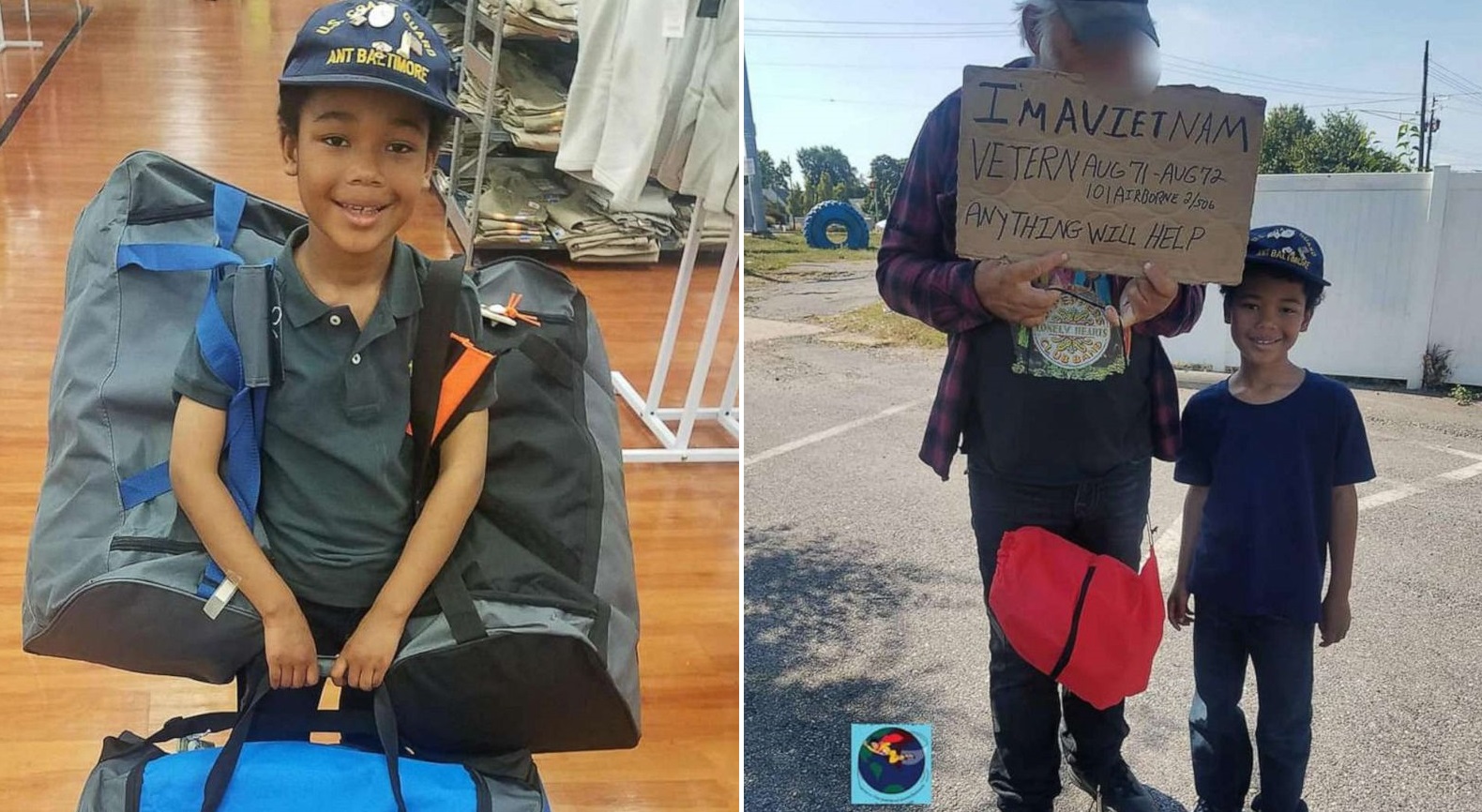 Cậu bé 8 tuổi quyên góp 50.000 USD ủng hộ các cựu chiến binh vô gia cư