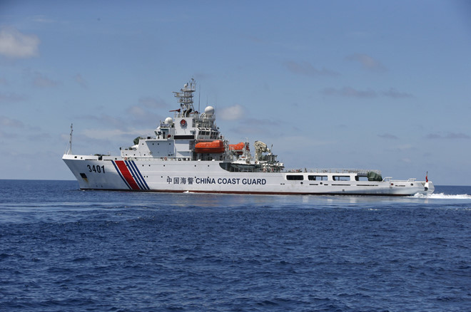 Một tàu hải cảnh của Trung Quốc ở Biển Đông. (Ảnh qua thanhnien)