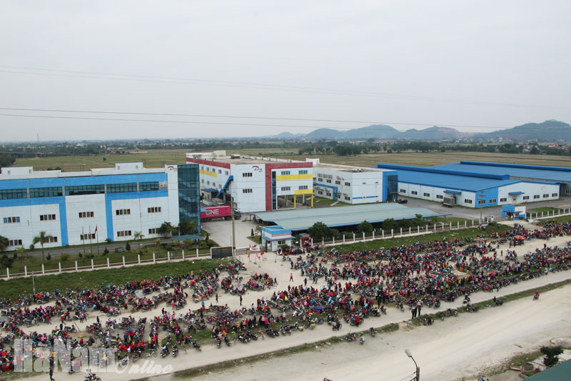 Hà Nam 5.000 công nhân ‘đình công’ vì phải làm việc với người TQ