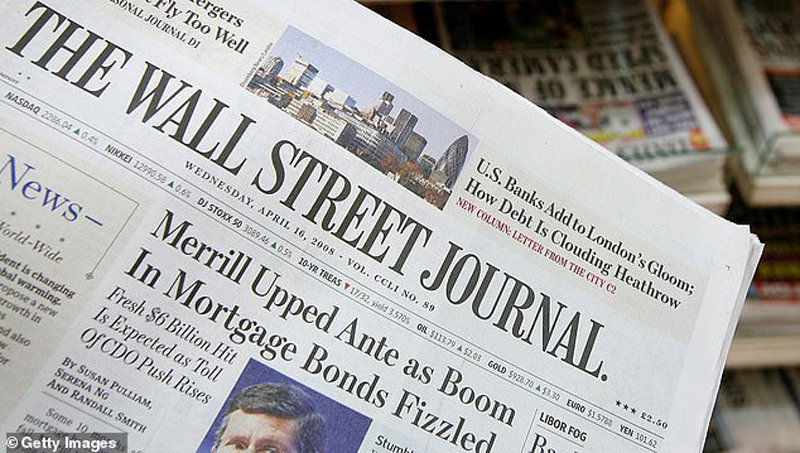 3 nhà báo của Wall Street Journal bị Trung Quốc thu hồi thẻ nhà báo. 