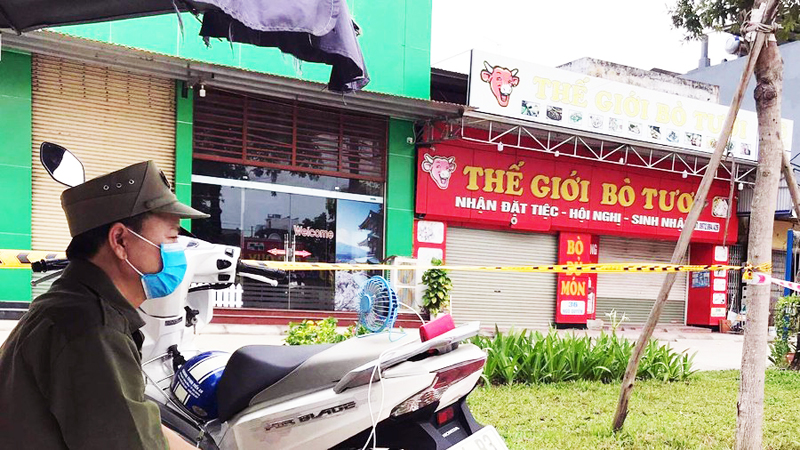 Nhà hàng Thế giới bò tươi ở TP Hải Dương bị phong tỏa. 