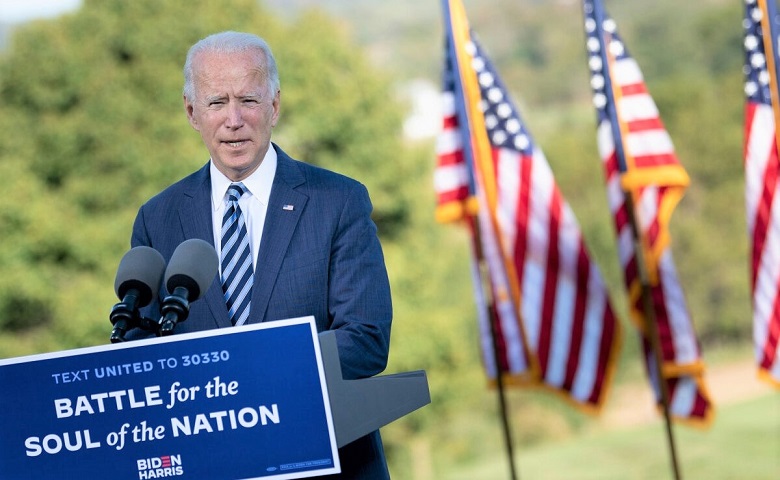 Cựu Phó Tổng thống Hoa Kỳ Joe Biden phát biểu tại Lodges ở Gettysburg ngày 6/10/2020