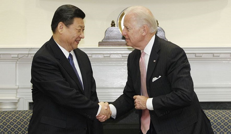 Phó Tổng thống Joe Biden Phó Chủ tịch Trung Quốc Tập Cận Bình tại Phòng Roosevelt tại Nhà Trắng ở Washington vào  ngày 14/2 /2012
