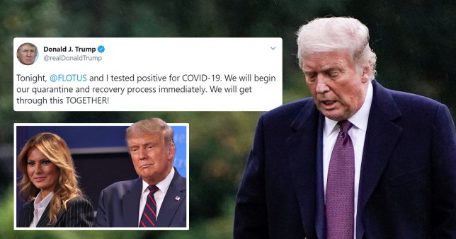 Tổng thống Trump được cho là sẽ quyết liệt hơn trong việc chống lại Trung Quốc sau khi nhiễm virus Covid-19. (Ảnh via Metro 