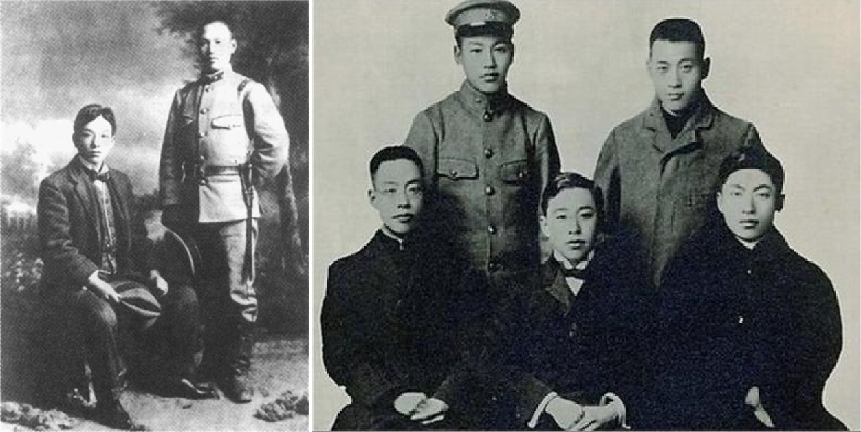 Ảnh chụp Tưởng Giới Thạch cùng các bạn khi còn du học ở Nhật Bản (Ảnh qua knews)