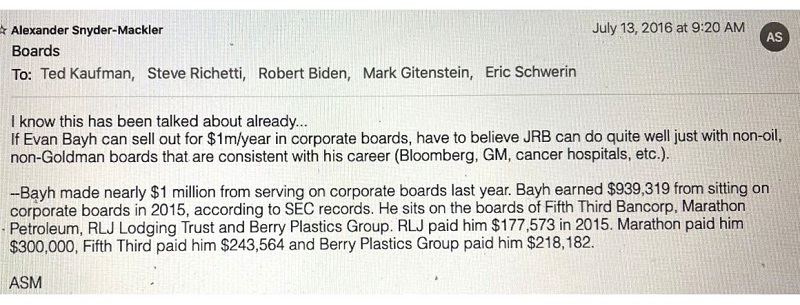 Nội dung email đề nghị Joe Biden "bán mình" của luật sư Alexander Mackler