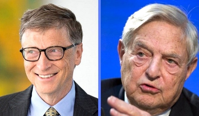 Bill Gates (trái) và George Soros (phải)