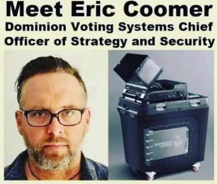 Eric Coomer - người chịu trách nhiệm về chiến lược và an ninh tại Hệ thống Bỏ phiếu Dominion làm nhân chứng biện hộ sự thay đổi trong phần mềm kiểm phiếu tại bang Georgia 