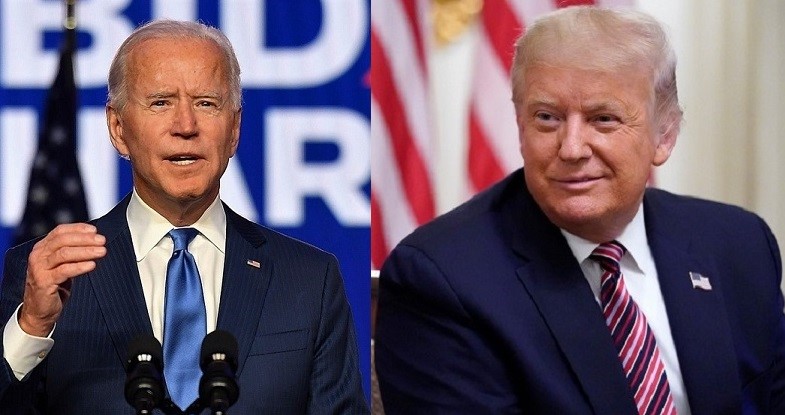 Ảnh kết hợp: Tổng thống Donald Trump và ứng cử viên đảng Dân chủ Joe Biden