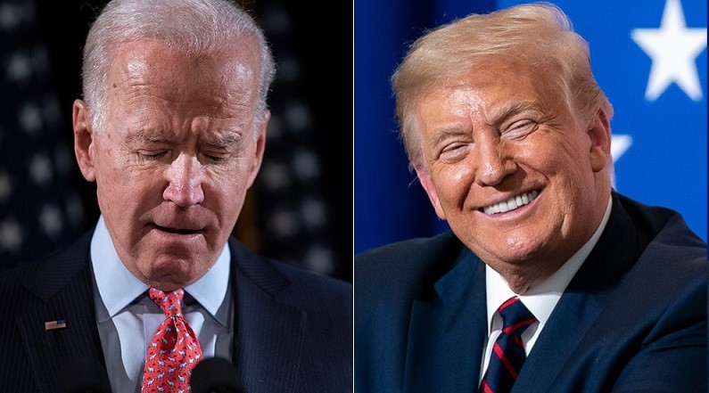 Ảnh kết hợp: Tổng thống Donald Trump và ứng cử viên đảng Dân chủ Joe Biden