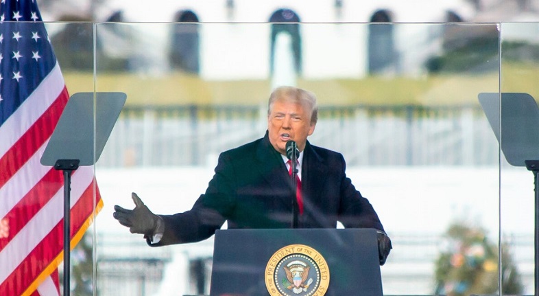 Tổng thống Donald Trump phát biểu tại cuộc biểu tình Save America ở Washington vào ngày 6/1/2021